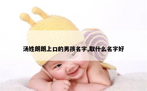 汤姓朗朗上口的男孩名字,取什么名字好
