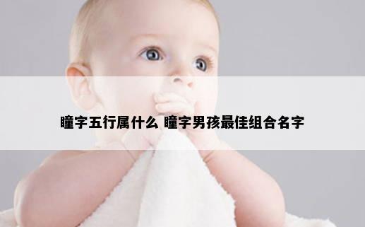 瞳字五行属什么 瞳字男孩最佳组合名字